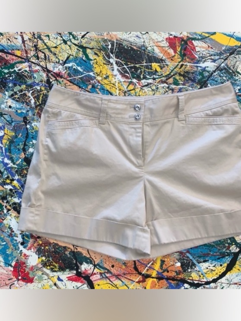 WHITE HOUSE BLACK MARKET Tan Shorts.